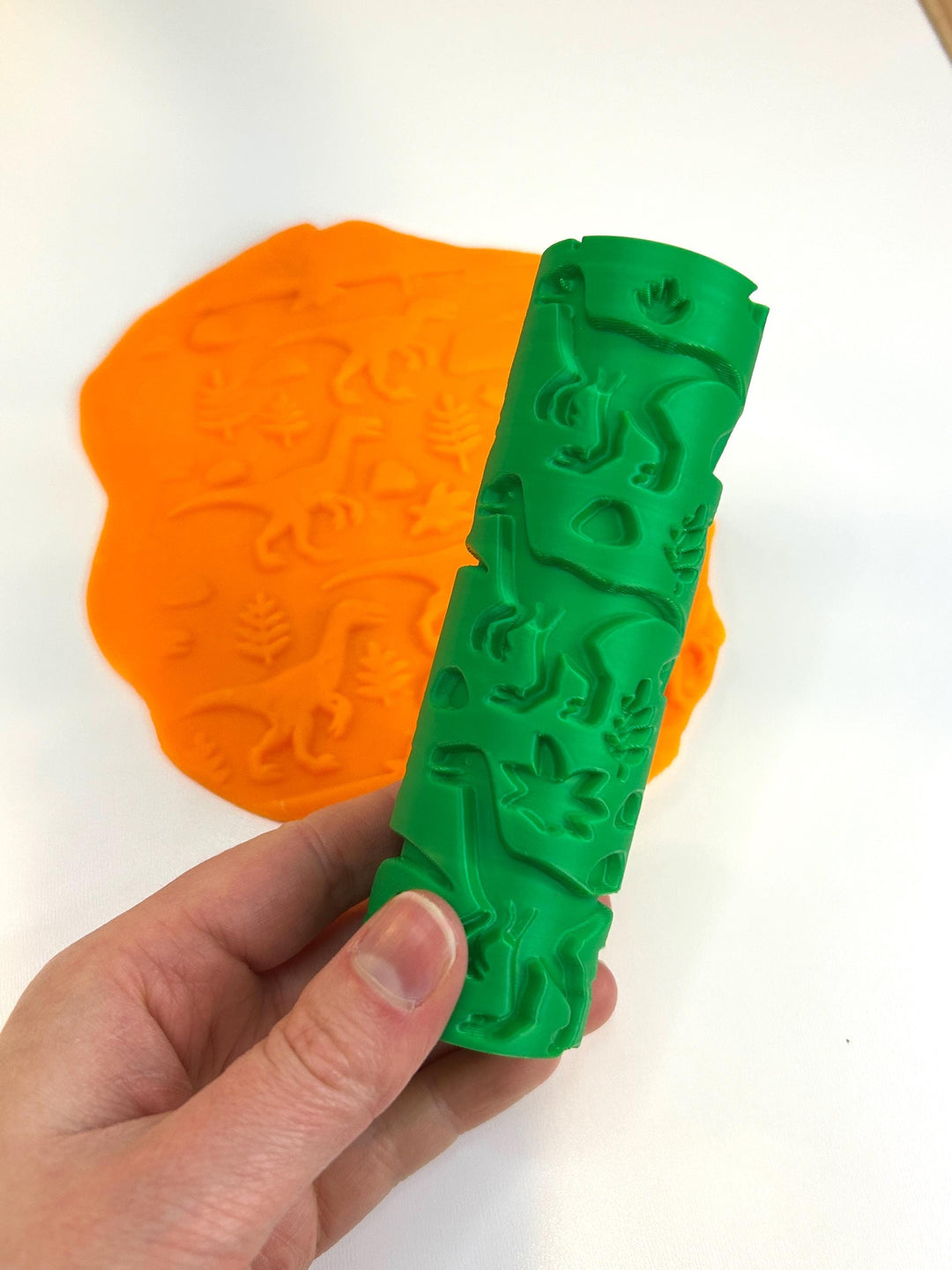 3D Printed Texture Roller | Playdough Tool | Eco-Friendly PLA | Dough, Clay, Kinetic Sand & Baking Accessory for Kids | Sensoey Play Toy
