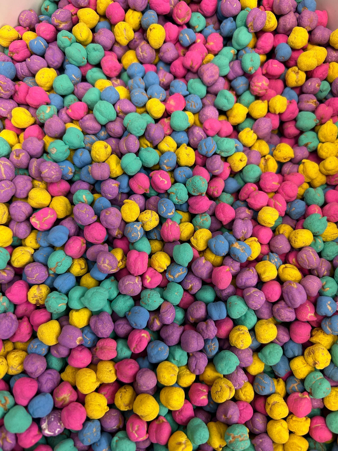 Bright Colors Sensory Filler | Colorful Chickpeas Mix | Easter-Themed Sensory Bin | Purple, Yellow, Pink, Blue | Montessori Sensory Play