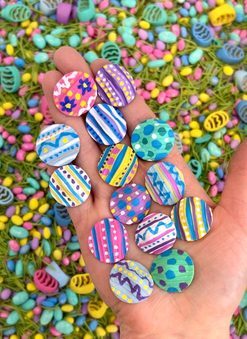 Easter Hunt Sensory Bin Filler Mix | Egg Shaped Fun | Spring Grass Base | Handpainted Pasta | Children Sensory Tray | Easter Basket Gift