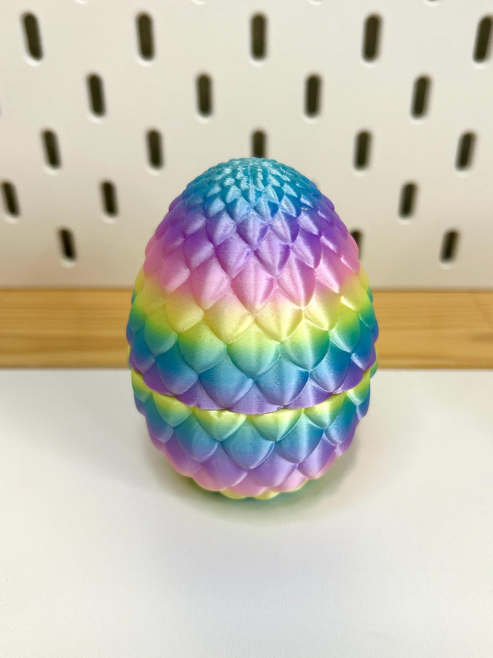 3D Printed Easter Egg | Rainbow Trinket Container | Bunny Articulated Figurine | Small World Play | Chick Fidget Toy | Easter Basket Gift
