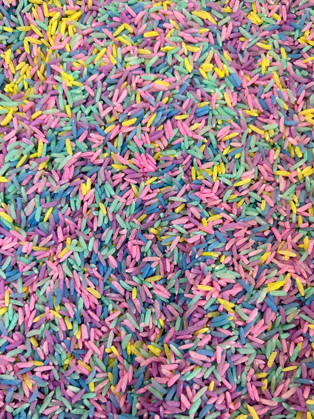 Colorful Rice Sensory Bin Filler Mix | Easter Dyed Rice for Montessori | Open-Ended Play | Spring Tuff Tray Filler | Calm Sensory Activity