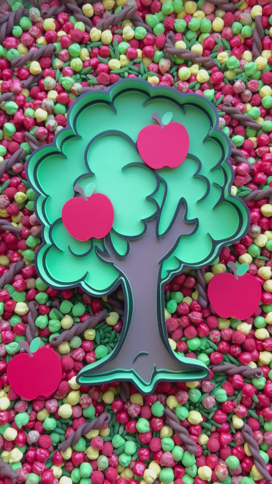 3D Printed Apple Loose Parts (flat)
