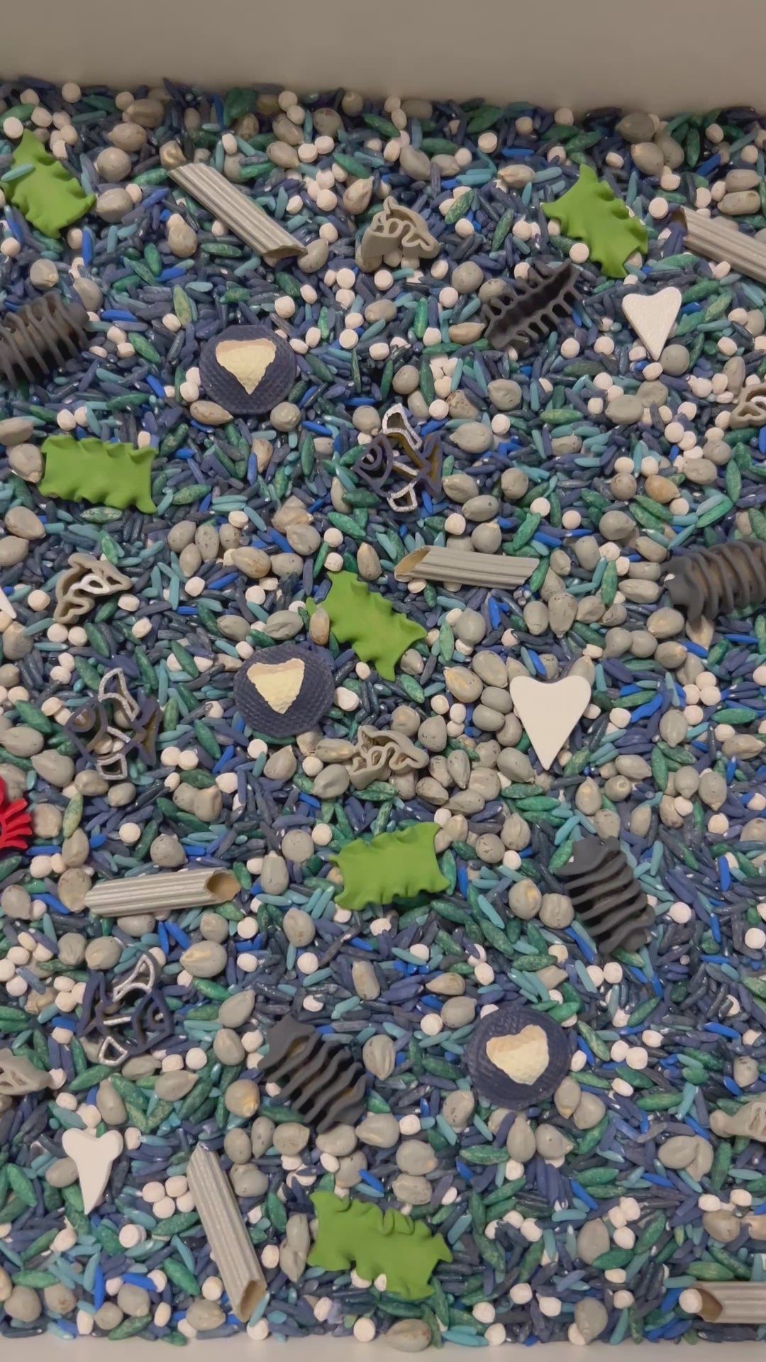 Into the Deep: Shark Sensory Filler Mix | Ocean Sensory Bin | Handpainted Pasta