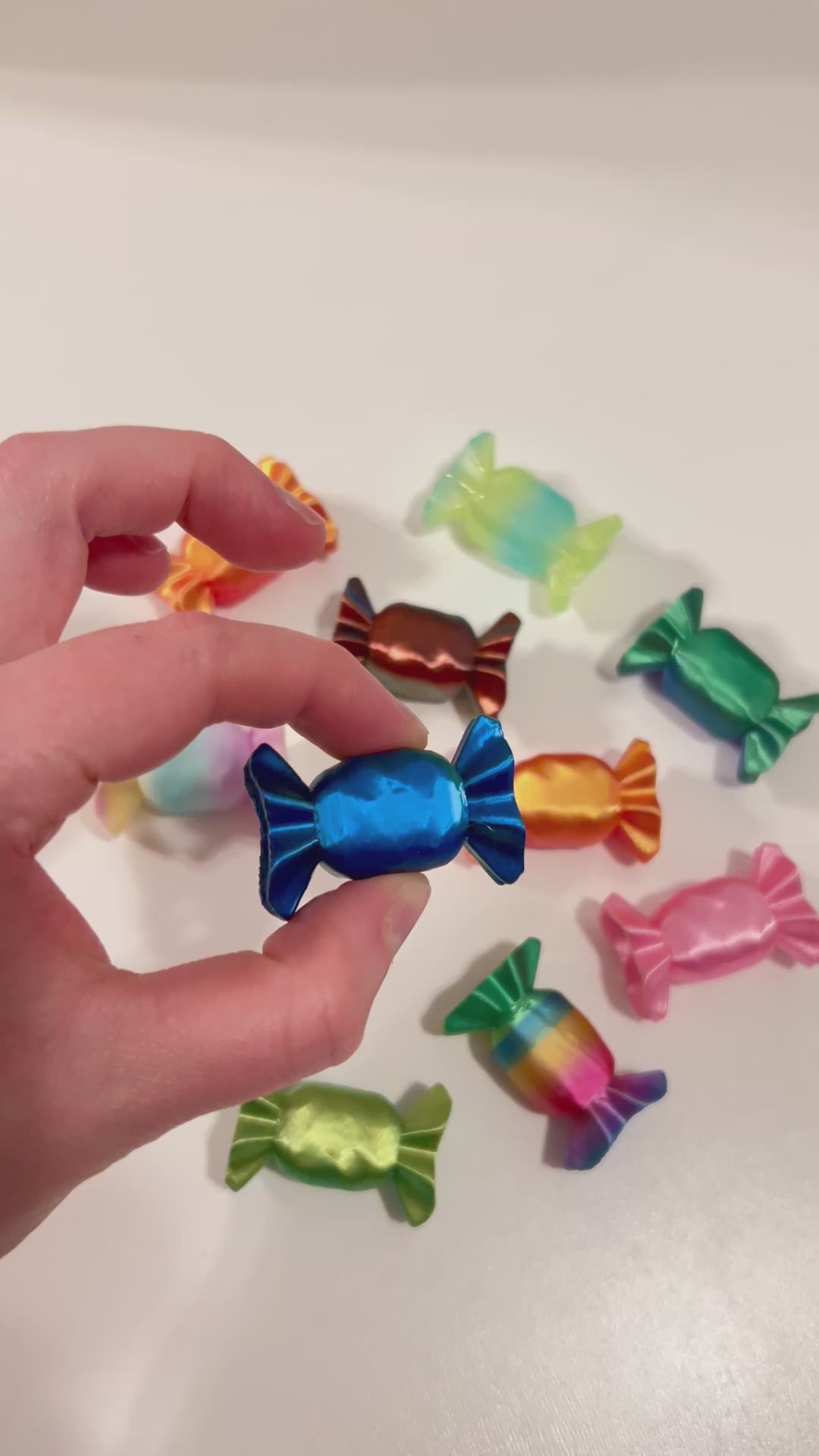 3D Printed Colourful Candy Loose Parts | Halloween Sensory Play Accessories
