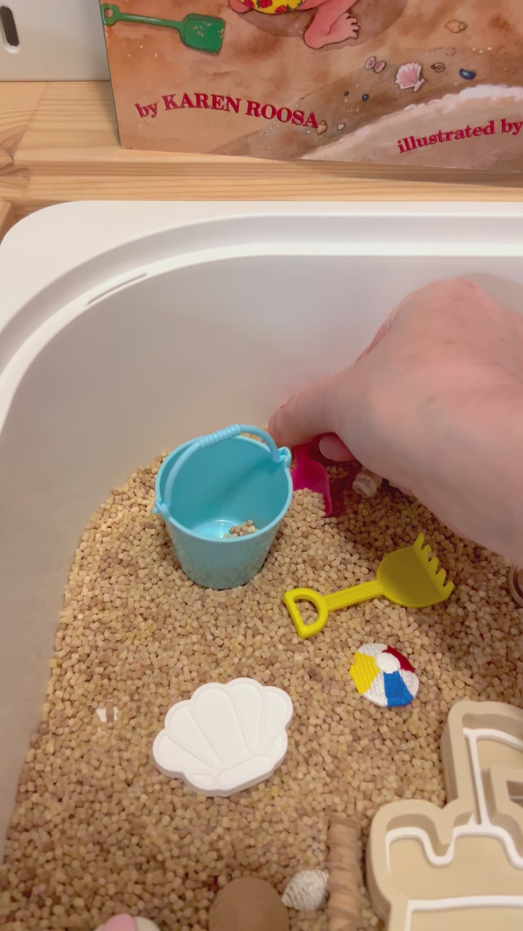 Handpainted Pasta Seashells | Beach Sensory Bin Loose Parts