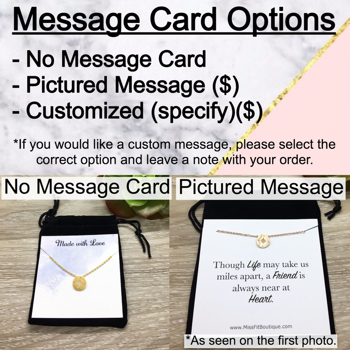 To My Daughter, Tiny Heart Dog Tag Necklace with Card, Gold, Silver