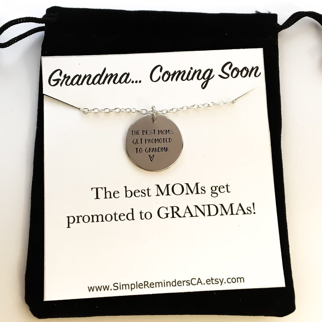 Grandma Coming Soon, Baby Coming Soon Necklace, Pregnancy Announcement Gift, Grandma To Be Gift, Grandmother Gift, Nana Necklace, Mimi Gift