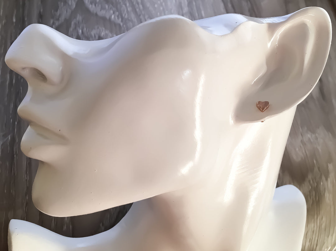 Dainty Heart Stud Earrings, Tiny Heart Earrings, Rose Gold Stud Earrings, Dainty Jewelry, Bridesmaid, Minimalist Stud Earrings, Friendship