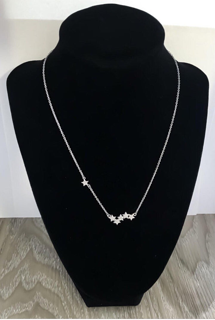 Dainty Silver Studded Stars Necklace, Silver Constellation Necklace, Minimalist Gifts for Her, Dainty Jewelry, Modern Elegant Jewelry, Gifts