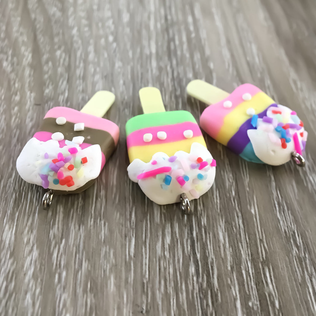 Popsicle Charm, Sprinkles, Foodie Charms, Polymer Clay
