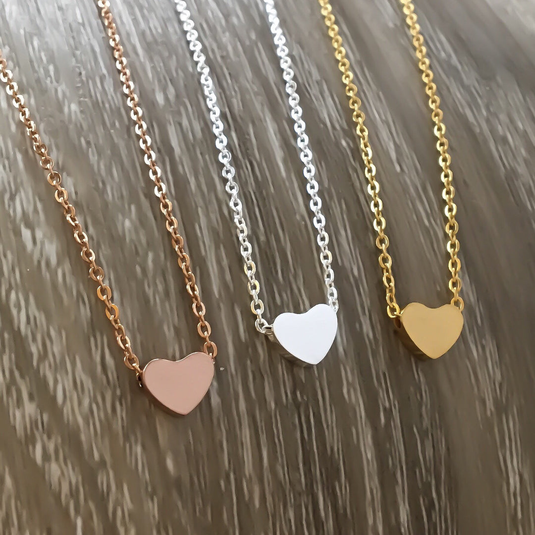 Long Distance Friends Gift, Dainty Heart Necklace with Gift Box, Friendship Gifts, Necklace Quote Card, Meaningful Jewelry, Christmas Gift