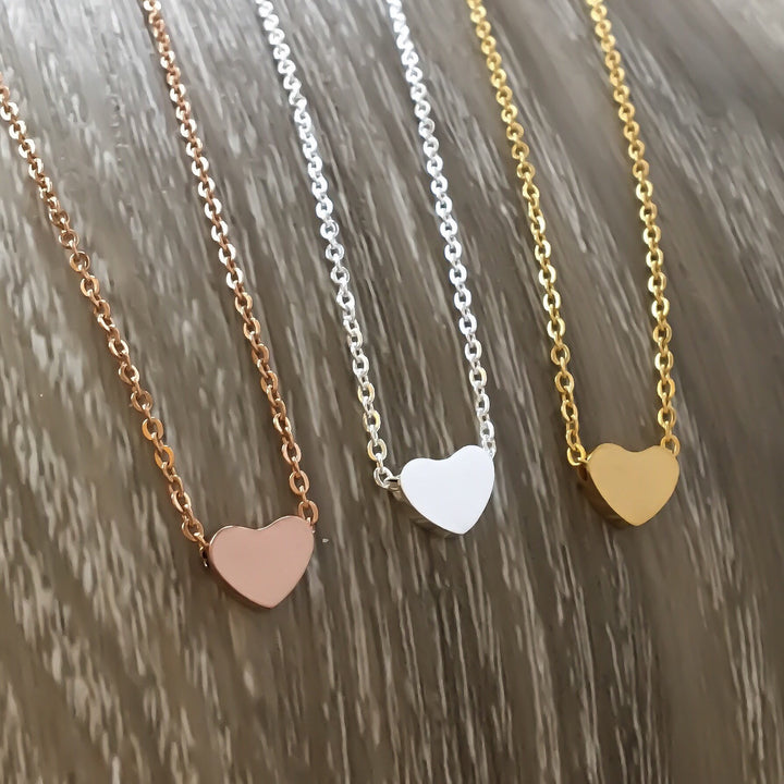 Long Distance Friends Gift, Dainty Heart Necklace with Gift Box, Friendship Gifts, Necklace Quote Card, Meaningful Jewelry, Christmas Gift