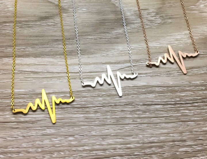 Collier Battement de Cœur, Carte « Les Hauts et les Bas en valaient la peine », Or rose, Argent, Or