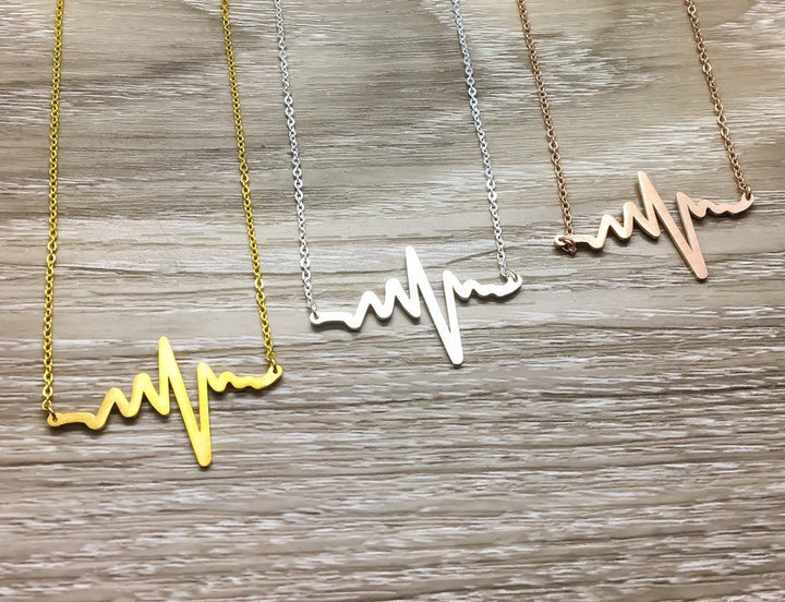 Mother Heart Pendant with Card, Heartbeat EKG Necklace, Miscarriage Gift, Loss of Infant Keepsake, Remembrance Gift, New Mother Gift