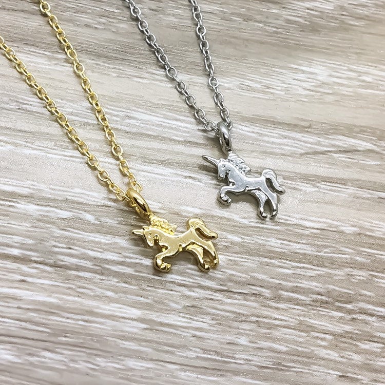 Unicorn Necklace with Gift Box, Unicorn Jewelry, Unicorn Lover Gift, Birthday Gift for Her, Dainty Unicorn Pendant, Gift for Little Girls