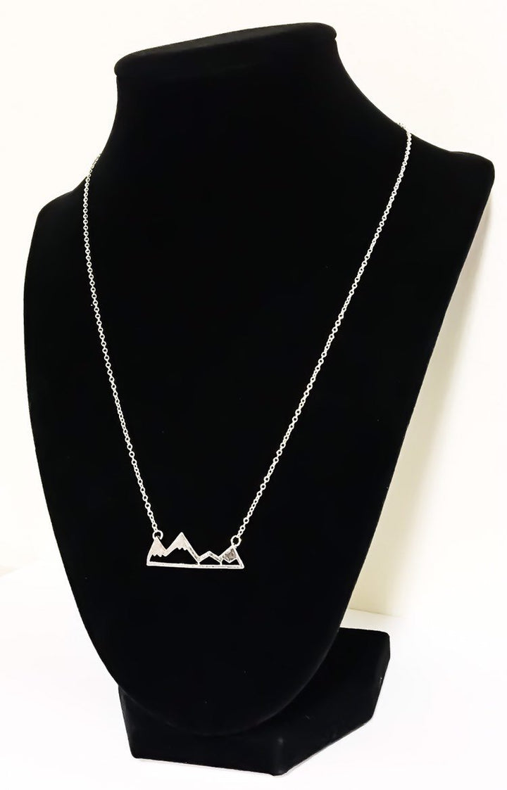Snowy Mountain Necklace, Strength Gift, Mountain Range Jewelry, Graduation Gift, Motivational Necklace with Card, Outdoor Lover Gift
