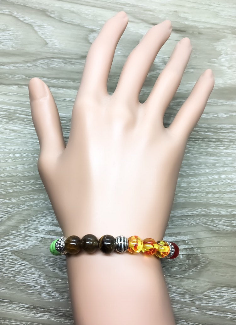 Bracelet de yoga pour l'équilibre des chakras, bracelet de perles colorées, bijou des 7 chakras, bracelet élastique, cadeau d'amitié, cadeau d'anniversaire, pleine conscience