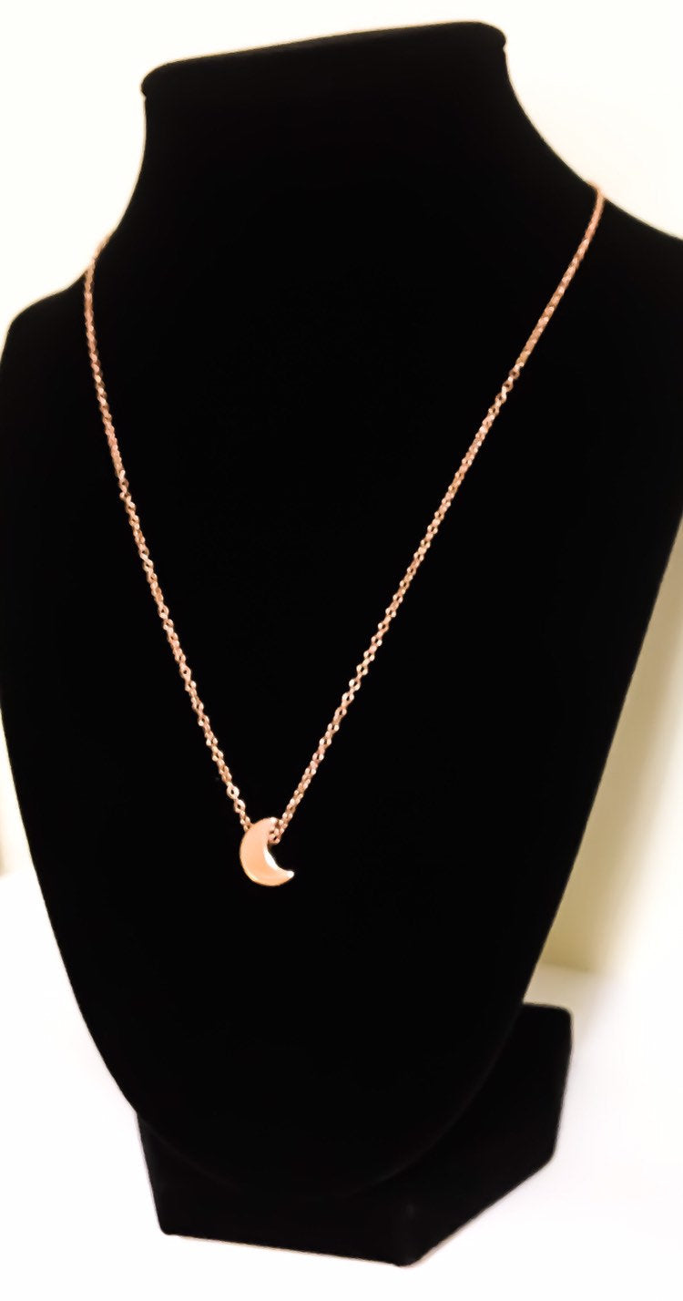 Moon Necklace, Long Distance Relationship Gift, Crescent Moon Jewelry, Celestial Necklace, Friendship Necklace, Graduation Gift for Her