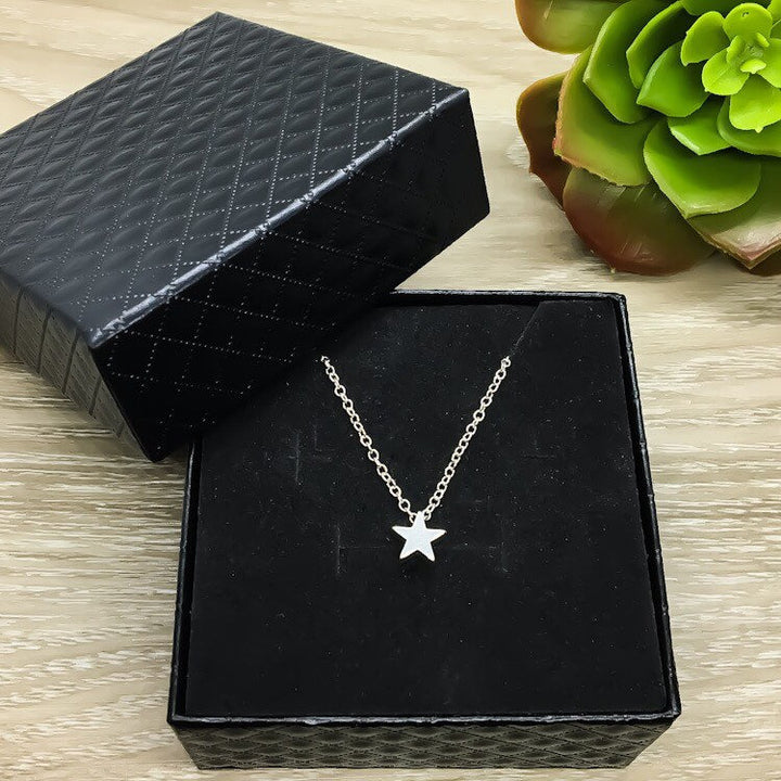 Dear Best Friend, Personalized Card, Tiny Star Necklace Rose Gold, Friendship Quote, Long Distance Friend Gift, Simple Reminder Gifts