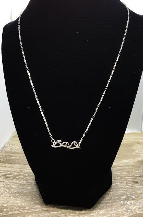 I Love You More than Card, Ocean Waves Necklace, Couple Anniversary Gift, Water Ripple Necklace, Summer Jewelry, Gift from Mom