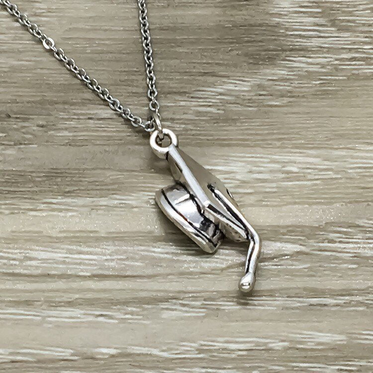 New Beginning Card, Class of 2019 Graduation Hat Necklace, Think Big Dream Bigger, Graduate Gift, College Grad Gift, Grad Jewelry for Her