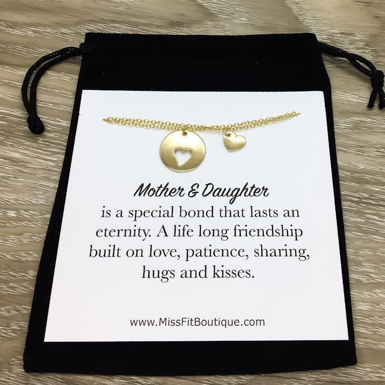 Mother Daughter Matching Necklace Set for 2, Mother's Day Gift from Daughter, Mom Jewelry, Gift for Mama, Gift for Daughter, Special Bond