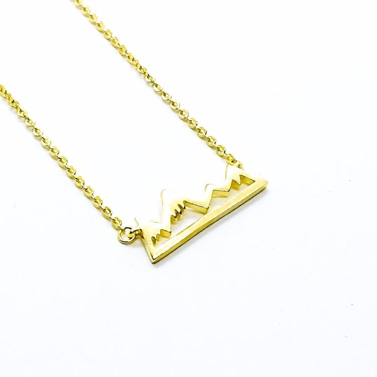 Strength Gift, Mountain Necklace, Dainty Rose Gold Jewelry, Uplifting Gift, Encouragement Card, Friendship Necklace, Graduation Gifts