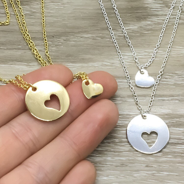 Roommate Gift, Heart Necklace Set for 2, Chance Made Us Roommates, Gift for Friend, Graduation Gift, Birthday Gift, Friendship Necklaces