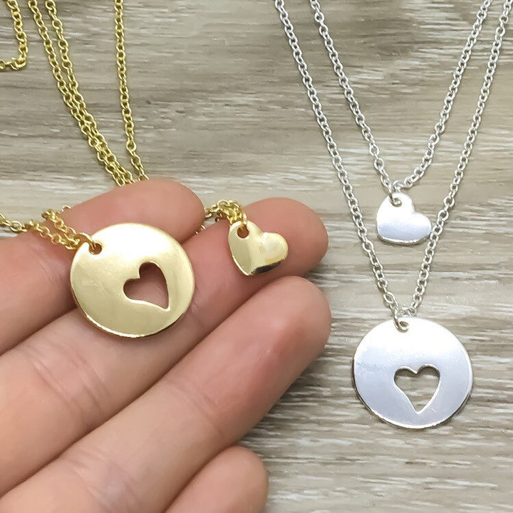 Roommate Gift, Heart Necklace Set for 2, Chance Made Us Roommates, Gift for Friend, Graduation Gift, Birthday Gift, Friendship Necklaces