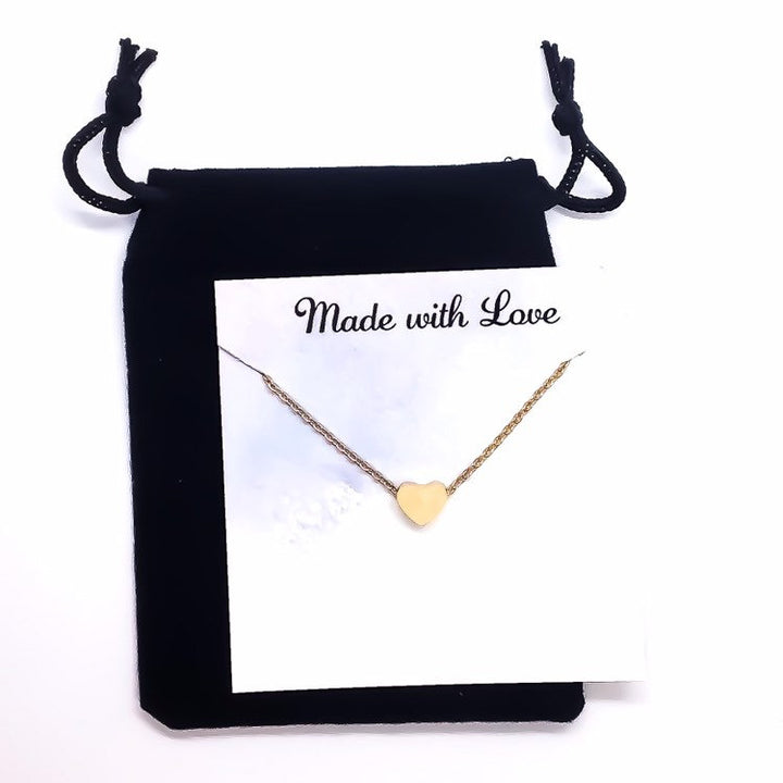 Personalized Necklace with Card, Unbiological Sister Gift, Tiny Heart Necklace, Sister-in-Law Gift, Sister I Got To Choose, Minimal