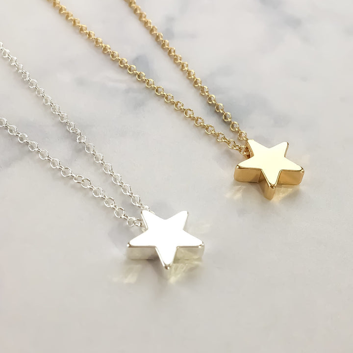 Gold Star Necklace, Celestial Jewelry, Friendship Necklace, Constellation Necklace, BFF Necklace, Dainty Star Jewelry, Girlfriend Gift