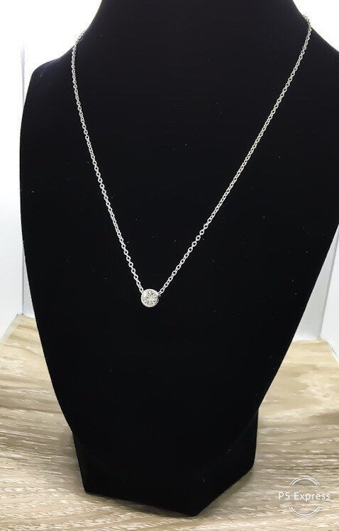 Proverbs 31 25 Jewelry Gift, Tiny Round Crystal Necklace Silver, Support Gift, Gift for Her, Pastor’s Wife Gift, Bible Verse, Patient Gift