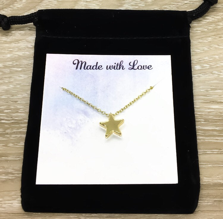 Gold Star Necklace, Celestial Jewelry, Friendship Necklace, Constellation Necklace, BFF Necklace, Dainty Star Jewelry, Girlfriend Gift