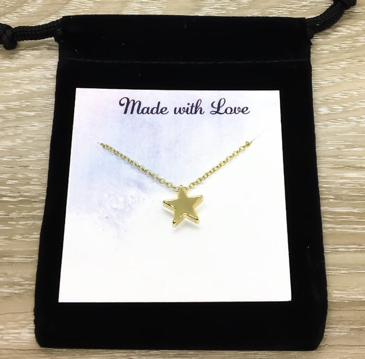 Gold Star Necklace, Celestial Jewelry, Friendship Necklace, Constellation Necklace, BFF Necklace, Dainty Star Jewelry, Girlfriend Gift