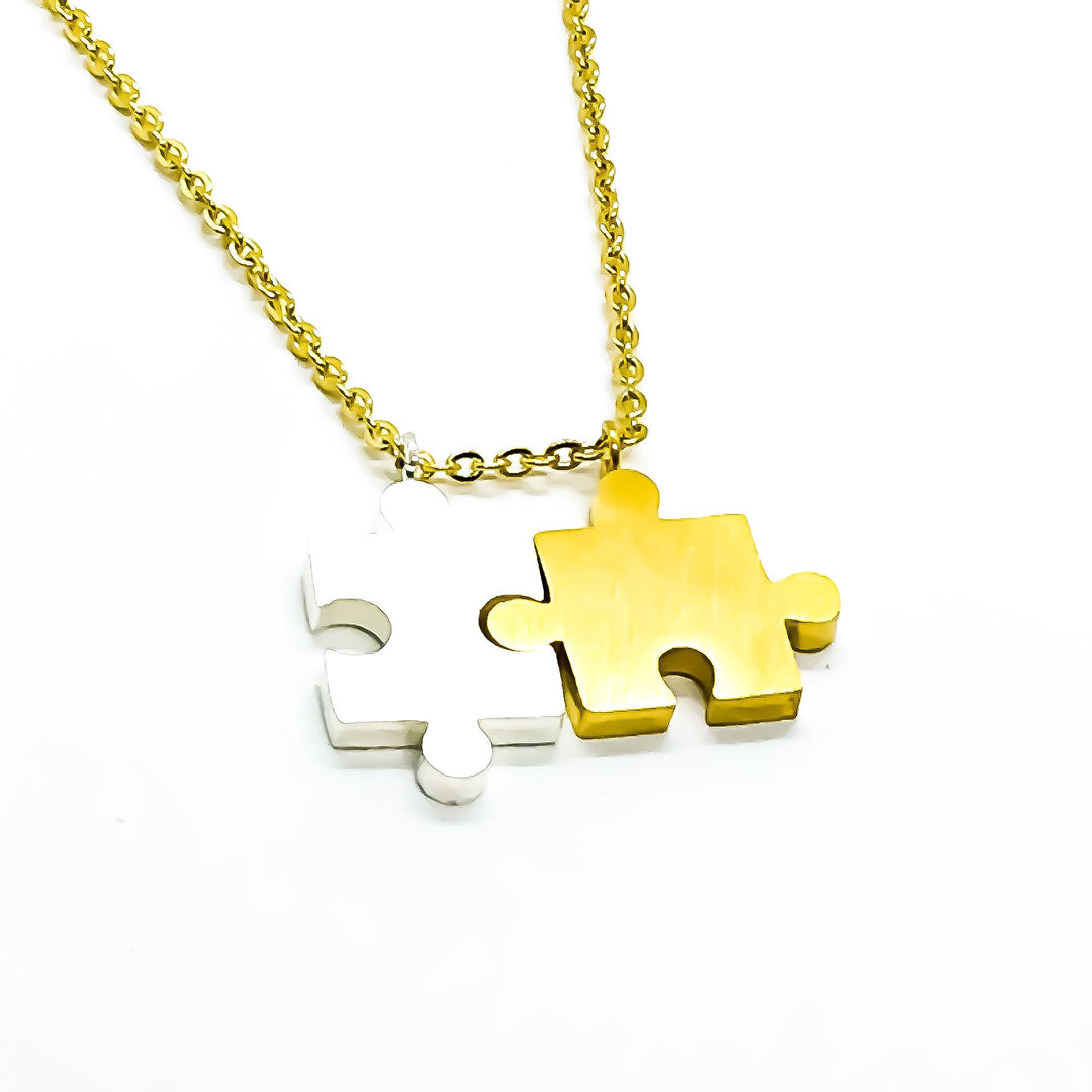 Collier puzzle à double pièce, cadeau de la meilleure amie, cadeau BFF, collier d'amitié, cadeau pour sœur de cœur