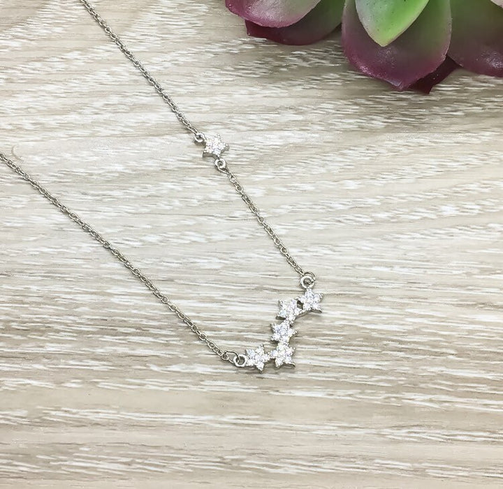 Starry Night Necklace, Dainty Star Jewelry, Inspirational Gift for Women, Constellations Necklace, Friendship Gift, Mental Health Gift,