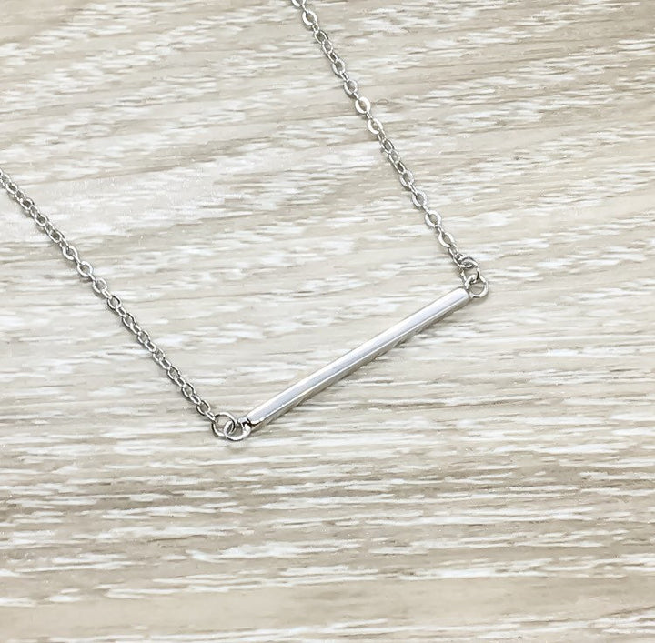 Balance Bar Necklace, Dainty Sterling Silver Jewelry, Layering Necklace, Bridesmaid Gift, Delicate Necklace, Gift for Sister, Friend Gift