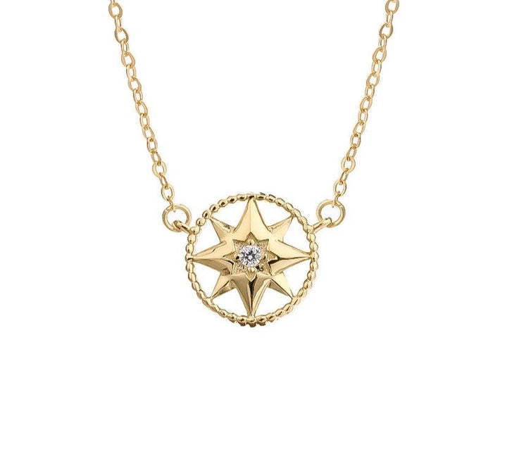 Lost Without You, You Are My Compass Card, Gold Compass Necklace, Sterling Silver