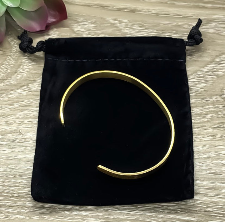 Be Brave Cuff Bangle Bracelet, Friendship Gift, Motivational Jewelry, Sister Gift, Mantra Bracelet, Stacking Bangle, Gift for Daughter