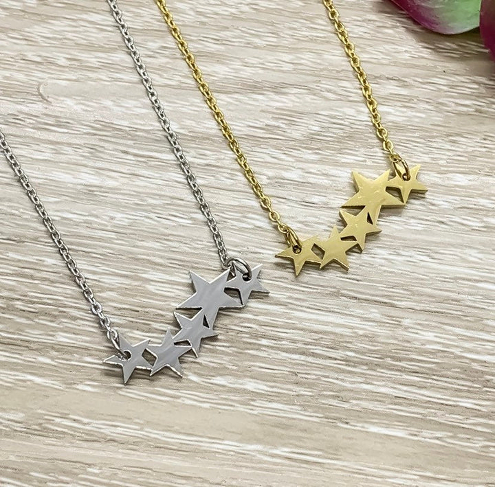 Les meilleures amies sont comme des étoiles, Collier 5 étoiles, Cadeau pour BFF, Collier d'amitié, Bijou céleste, Cadeau symbolique pour une amie, Amitié à distance
