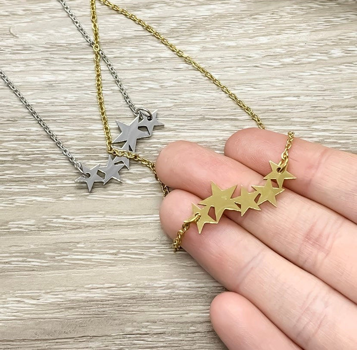 Les meilleures amies sont comme des étoiles, Collier 5 étoiles, Cadeau pour BFF, Collier d'amitié, Bijou céleste, Cadeau symbolique pour une amie, Amitié à distance