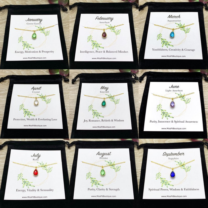 Collier Pierre de Naissance de Juin, Pendentif Améthyste Claire, Collier Délicat avec Breloque en Cristal, Cadeau d'Anniversaire Personnalisé pour Elle, Bijou Symbolique, Maman