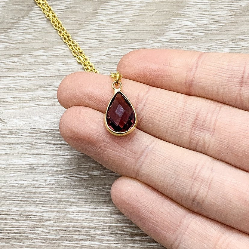 Collier Pierre de Naissance de Février, Pendentif Améthyste, Collier Délicat avec Breloque en Cristal, Cadeau d'Anniversaire Personnalisé pour Elle, Bijou Symbolique