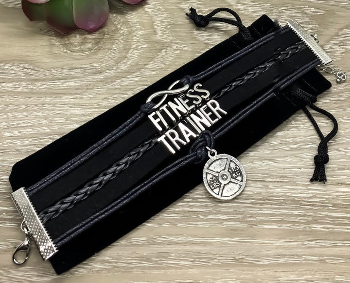 Bracelet à breloques pour coach sportif, Cadeaux fitness, Cadeau pour coach personnel, Cadeau de remerciement, Cadeaux pour elle, Petits cadeaux de Noël