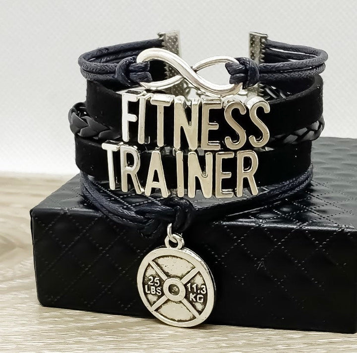 Bracelet à breloques pour coach sportif, Cadeaux fitness, Cadeau pour coach personnel, Cadeau de remerciement, Cadeaux pour elle, Petits cadeaux de Noël