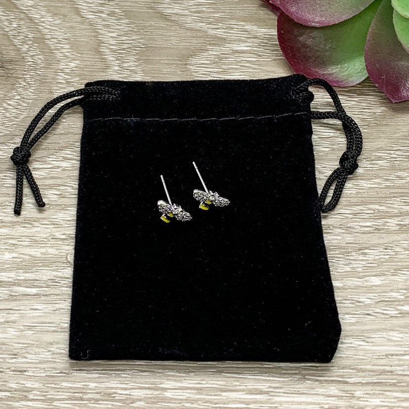 Dainty Bee Stud Earrings, Gold Bumble Bee Earrings, Sterling Silver Bee Jewelry, Minimalist Stud Earrings, Insect Jewelry, Boho Earrings