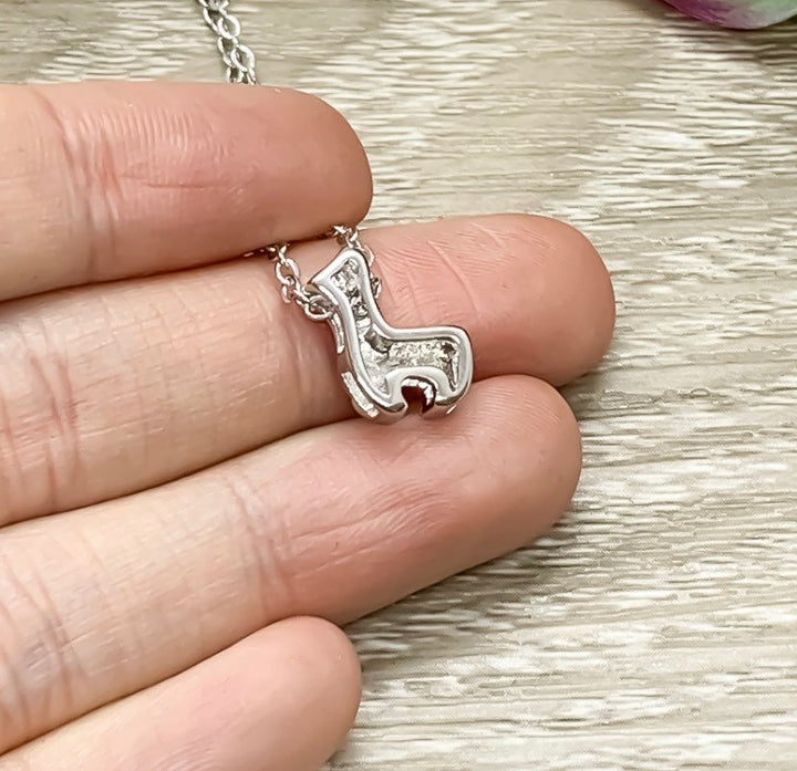 Tiny Llama Necklace, Colorful Animal Pendant, Sterling Silver Jewelry, Alpaca Jewelry, Cute Pet Necklace, Gift for Young Girl, Llamazing