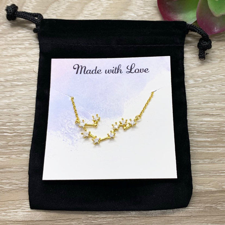 Collier Constellation, Carte « À la conquête des étoiles », Collier d'amitié, Bijou céleste, Bijou symbolique, Cadeau pour fille, Astronomie