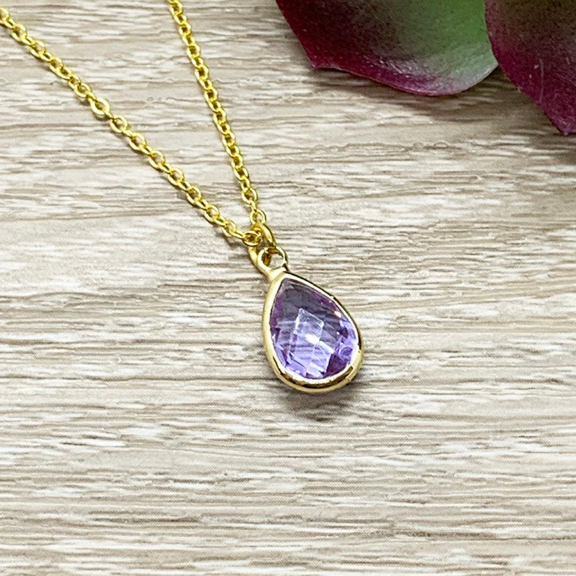 Collier Pierre de Naissance de décembre, Pendentif en Zircon Bleu, Collier Délicat avec Breloque en Cristal, Cadeau d'Anniversaire Personnalisé pour Elle, Bijou Symbolique