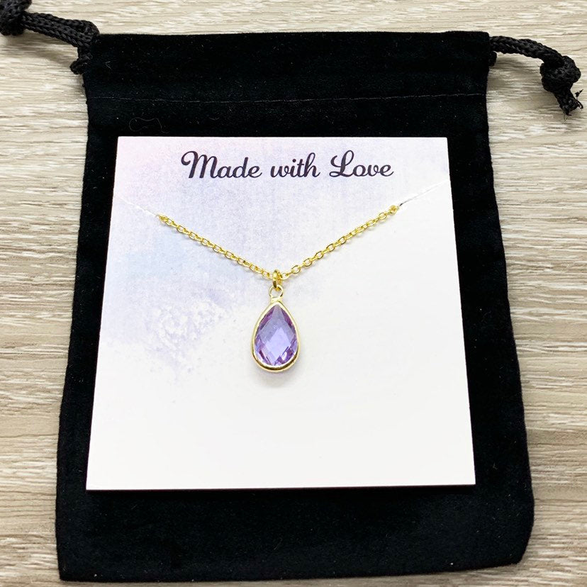 Collier Pierre de Naissance de décembre, Pendentif en Zircon Bleu, Collier Délicat avec Breloque en Cristal, Cadeau d'Anniversaire Personnalisé pour Elle, Bijou Symbolique